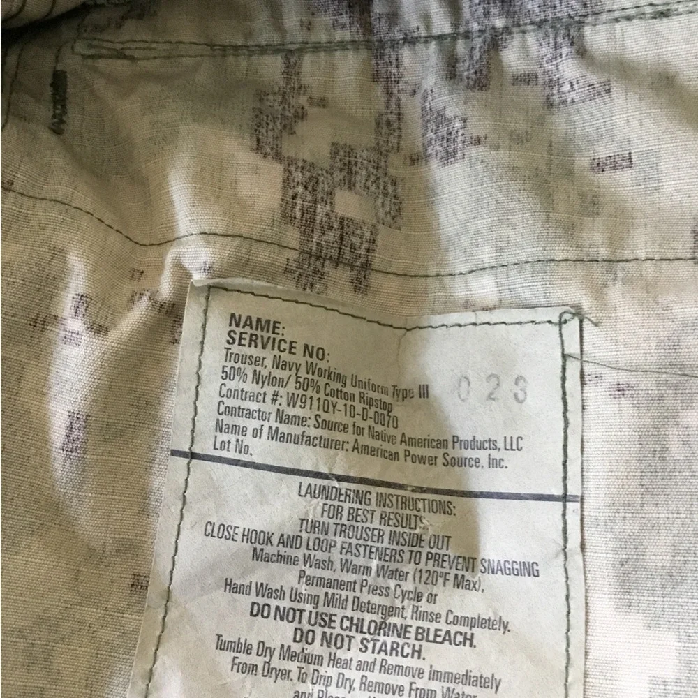U.S. Navy NWU Type III Digital Camouflage Jacket and Pants - Green